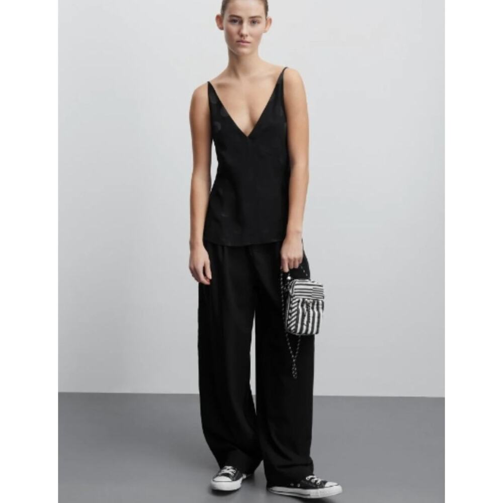 Mads Norgaard Sportina Paria Baggy Wide leg Pants - Black